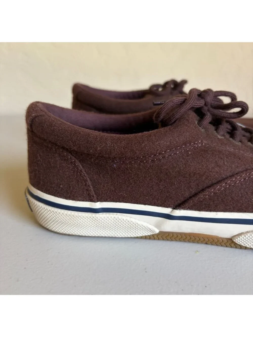 Sperry STS19868 Halyard CVO Sneaker in Brown Wool Canvas Men's US8